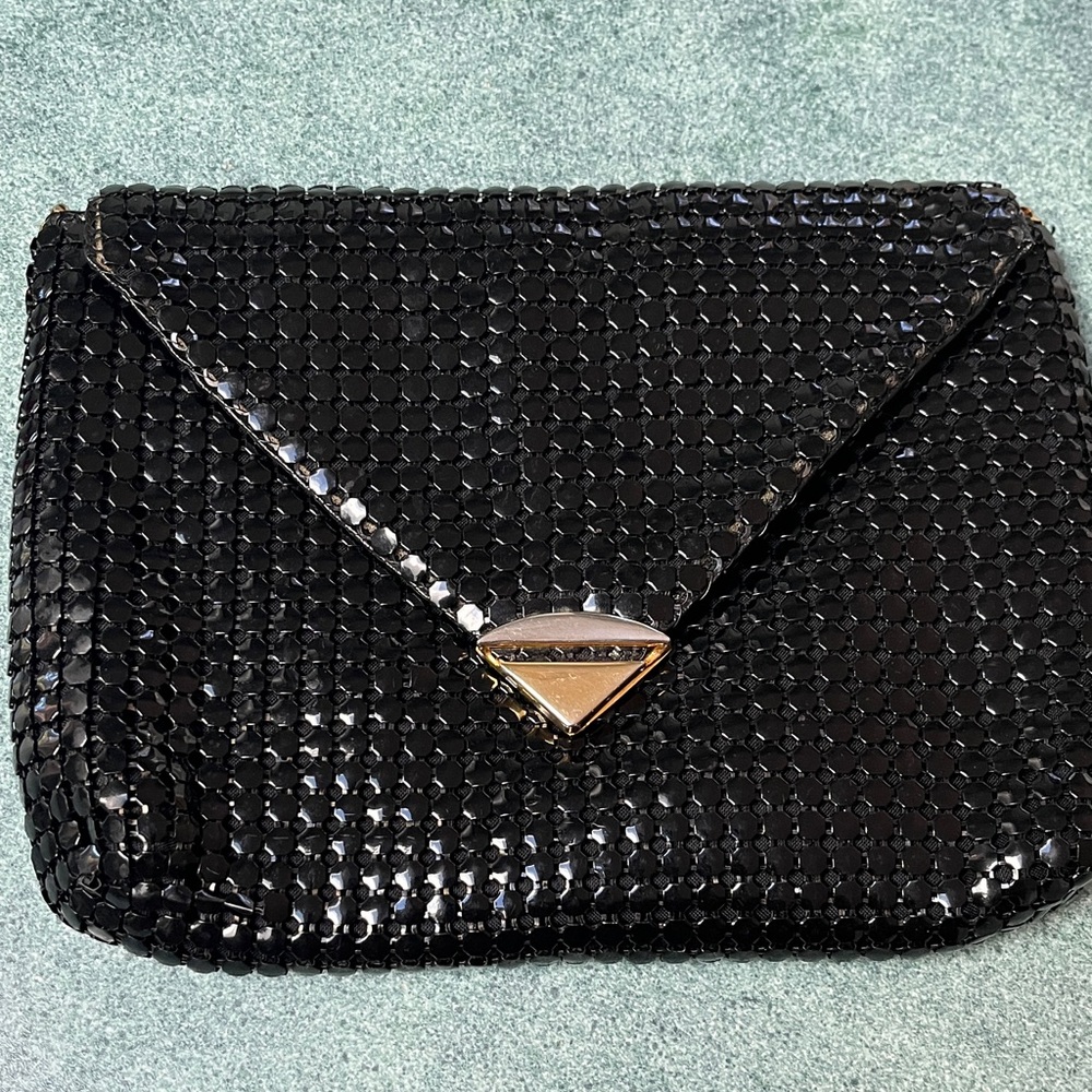 EUC Vintage Black Mesh Bag UK Made
